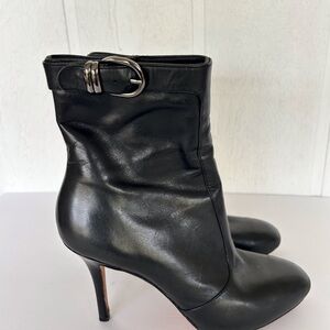 VIA SPIGA BLACK LEATHER BOOTS SIZE 8.5